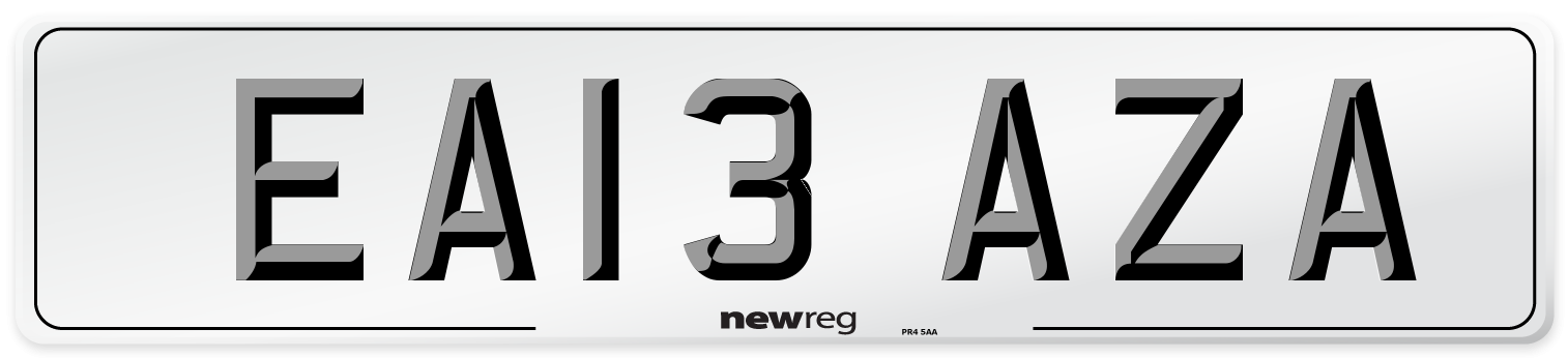 EA13 AZA Number Plate from New Reg